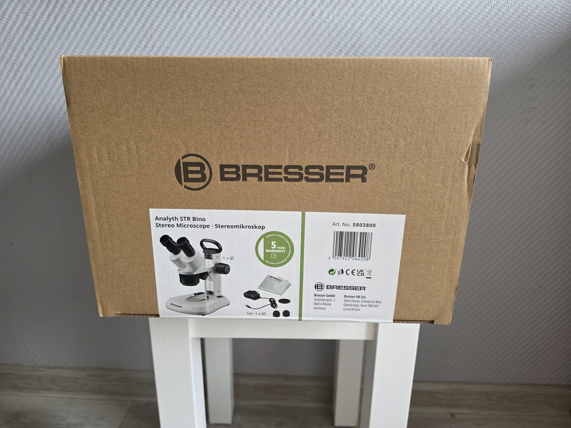 Bresser Analyth Str  Mikroskop, Biały/Czarny, x40