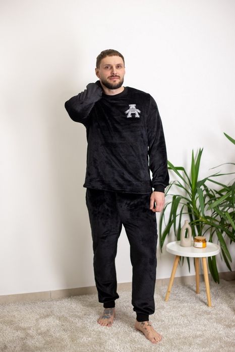 Махрова піжама чоловіча, махровая пижама мужская, теплая пижама плюш