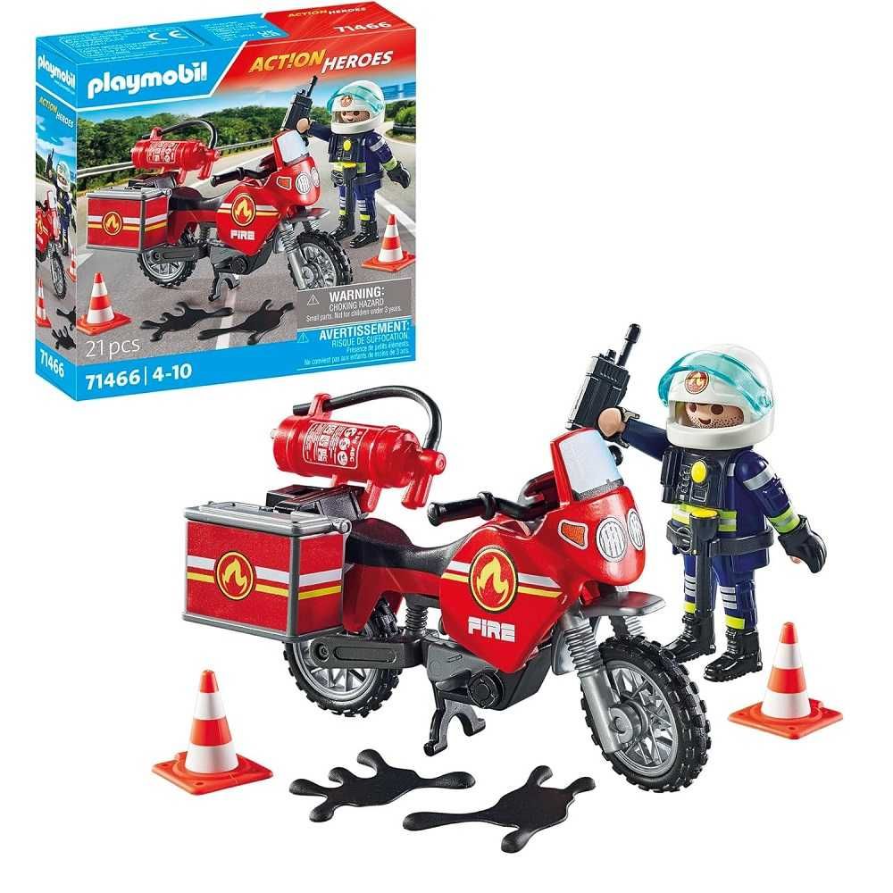 Playmobil Action Heroes 71466 Motocykl straży pożarnej na miejscu wypa