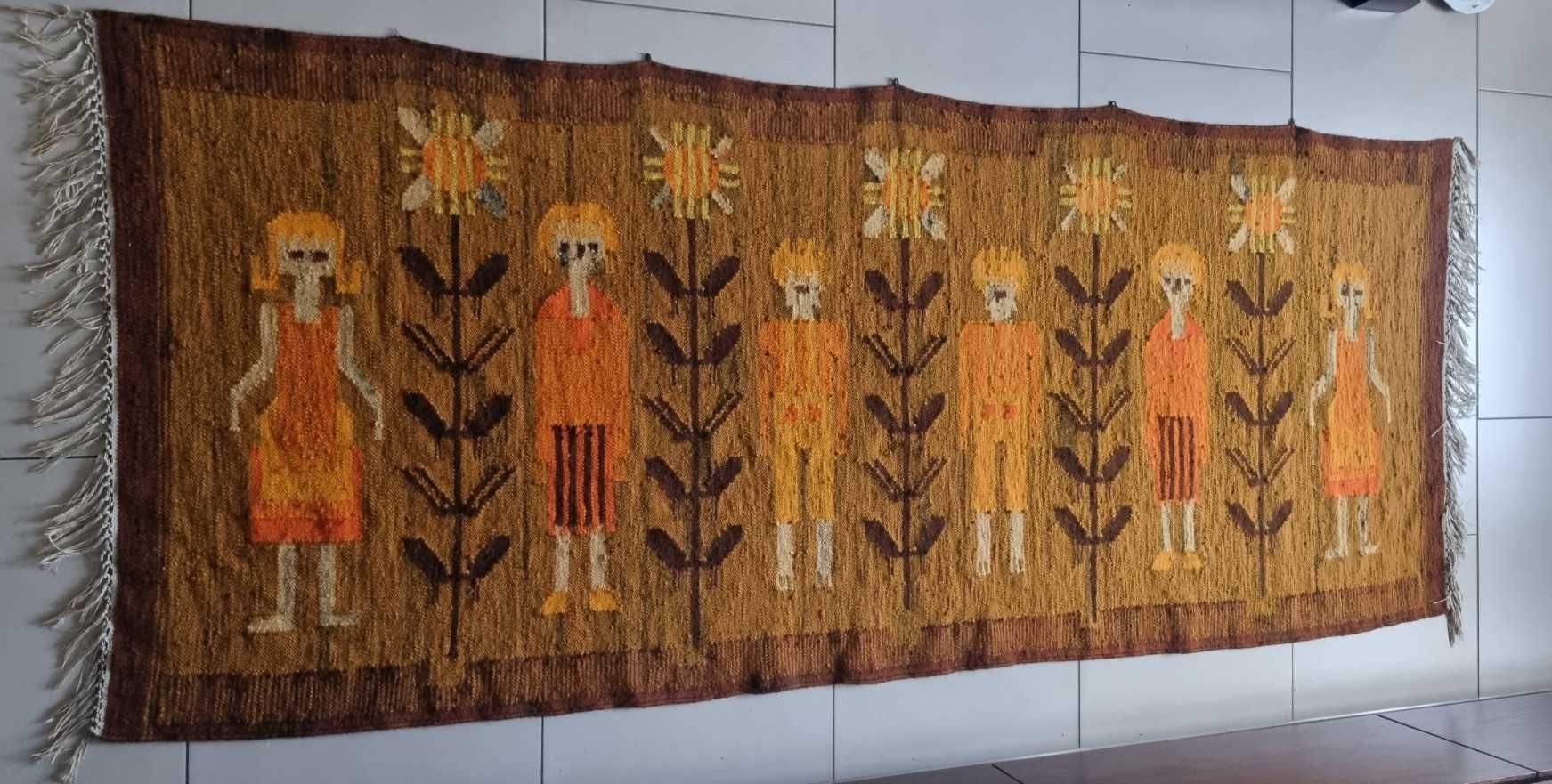 Kilim wełniany Design PRL lata 60 Cepelia