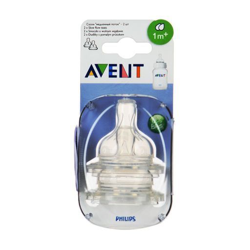 Соска силіконова Philips Avent Anti-colic повільний потік, 1+ міс