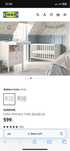 Łóżeczko ikea sundvik 60x120 + materac + posciel + wyprawka + krzeselk