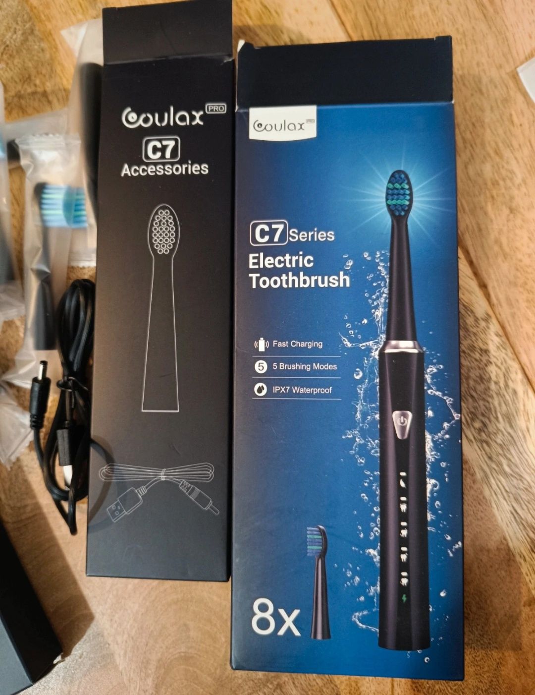 Coulax C7 szczoteczka elektryczna+ 8 główek #V6