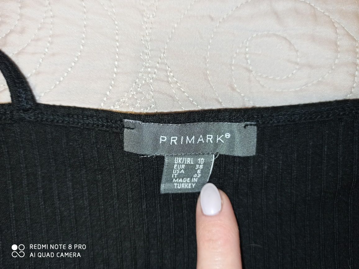 Czarny top na ramiączkach Primark rozmiar M