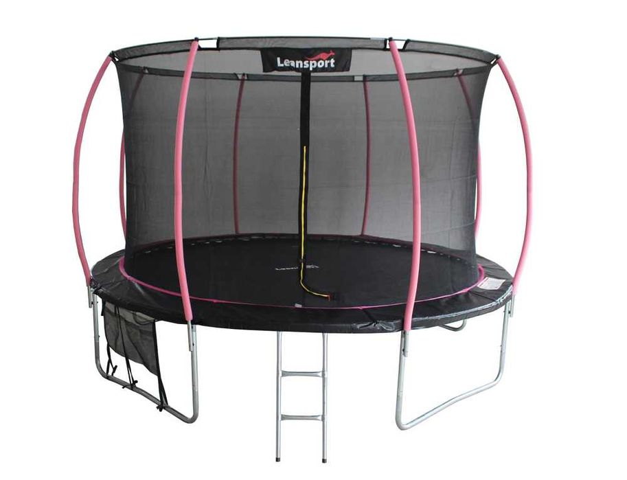 Trampolina LEAN Sport Max 10ft 305cm Czarno-Różowa