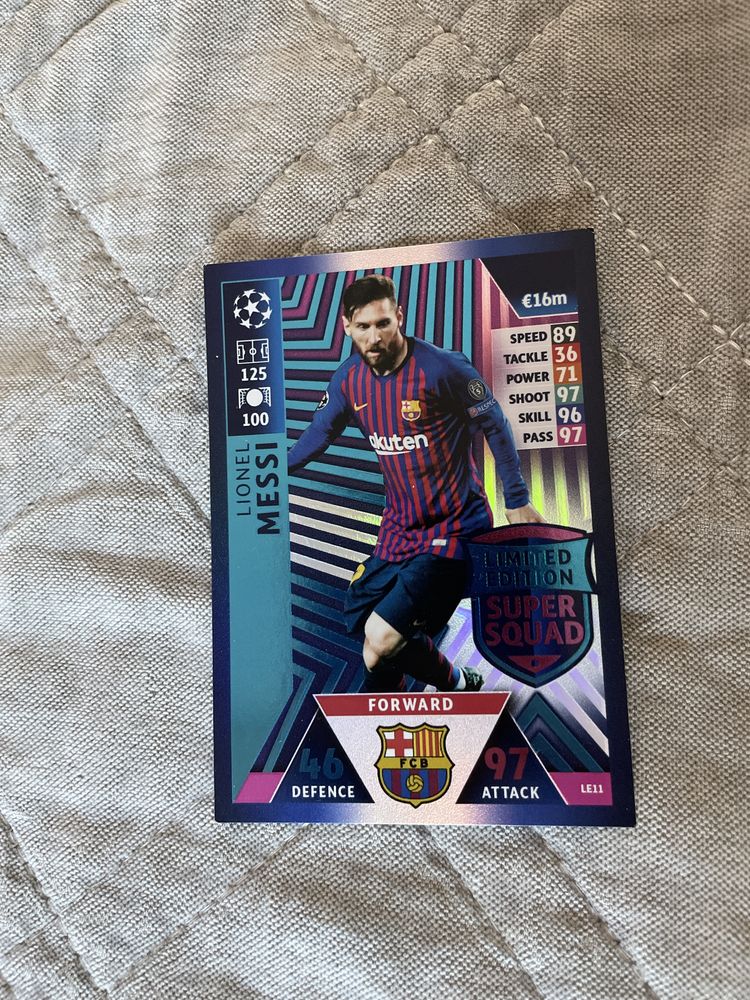 Leo Messi limited edition match attax champions league