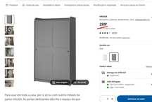 Roupeiro Ikea HAUGA
Roupeiro c/portas deslizantes, cinz, 118x55x199 cm