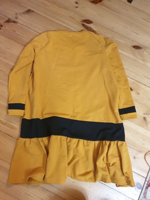 Sukienka ciążowa tunika musztardowa wygodna S 36 M 38