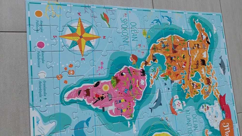 Puzzle CzuCzu 168 szt. CzuCzu Puzzle Mapa świata 168
