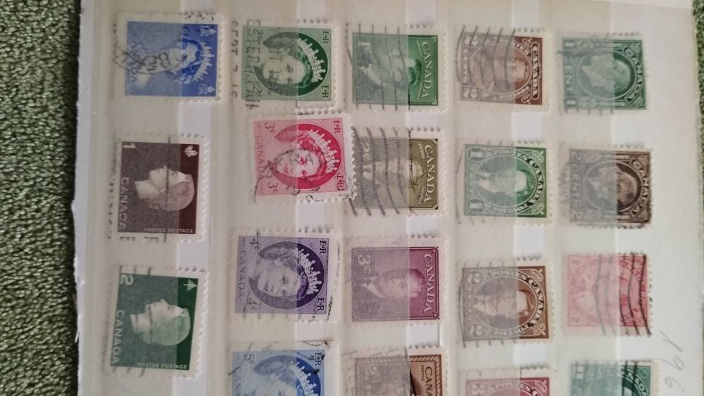 Zestaw starych znaczków pocztowych stara Kanada od 1880r