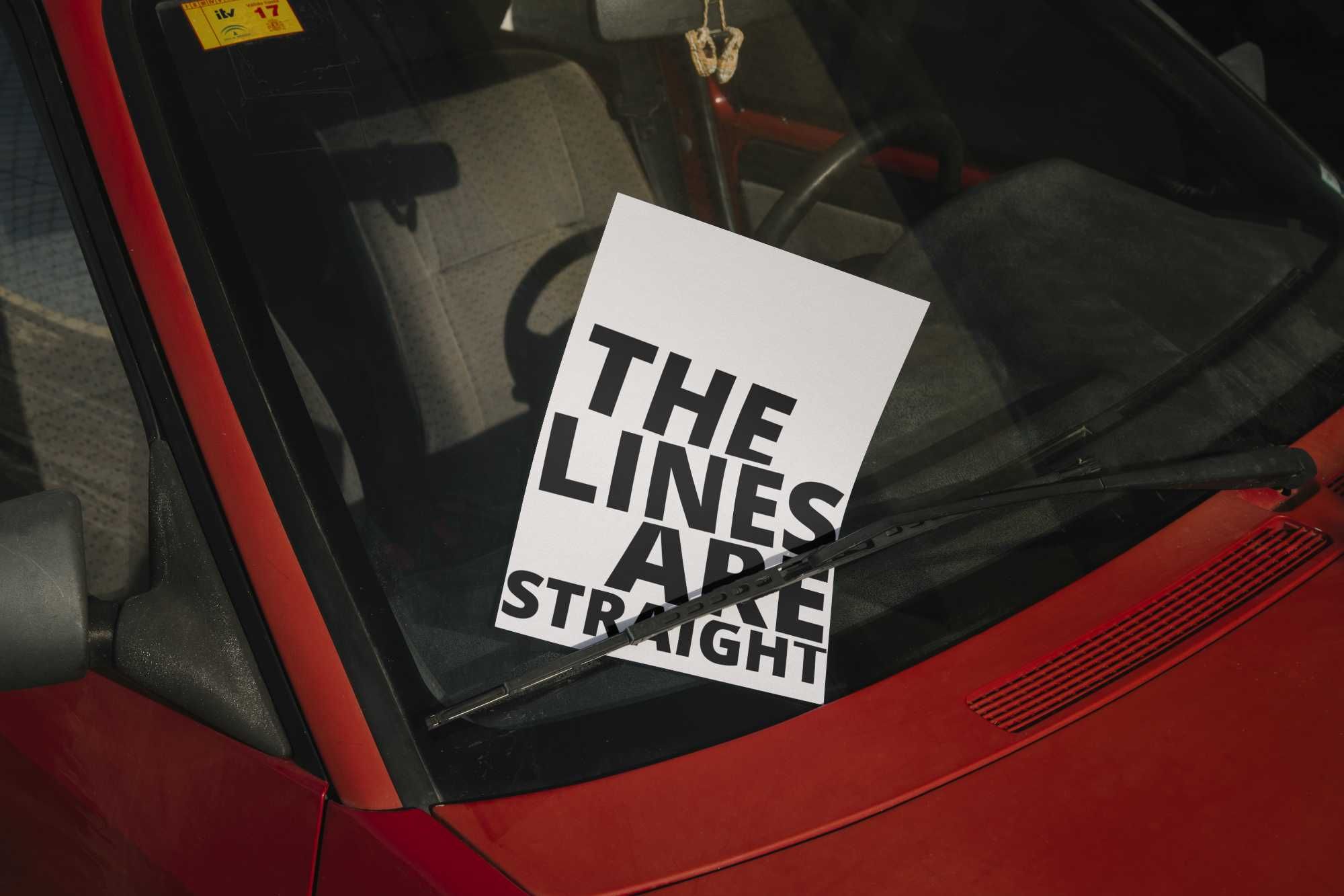 Мінімалістичний чорно-білий постер "Straight lines"