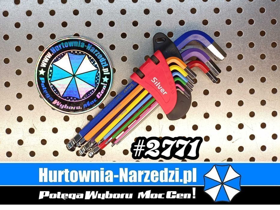 Klucze imbusowe 1,5-10mm 9-el. KULA HEX długie imbusy zestaw imbusów