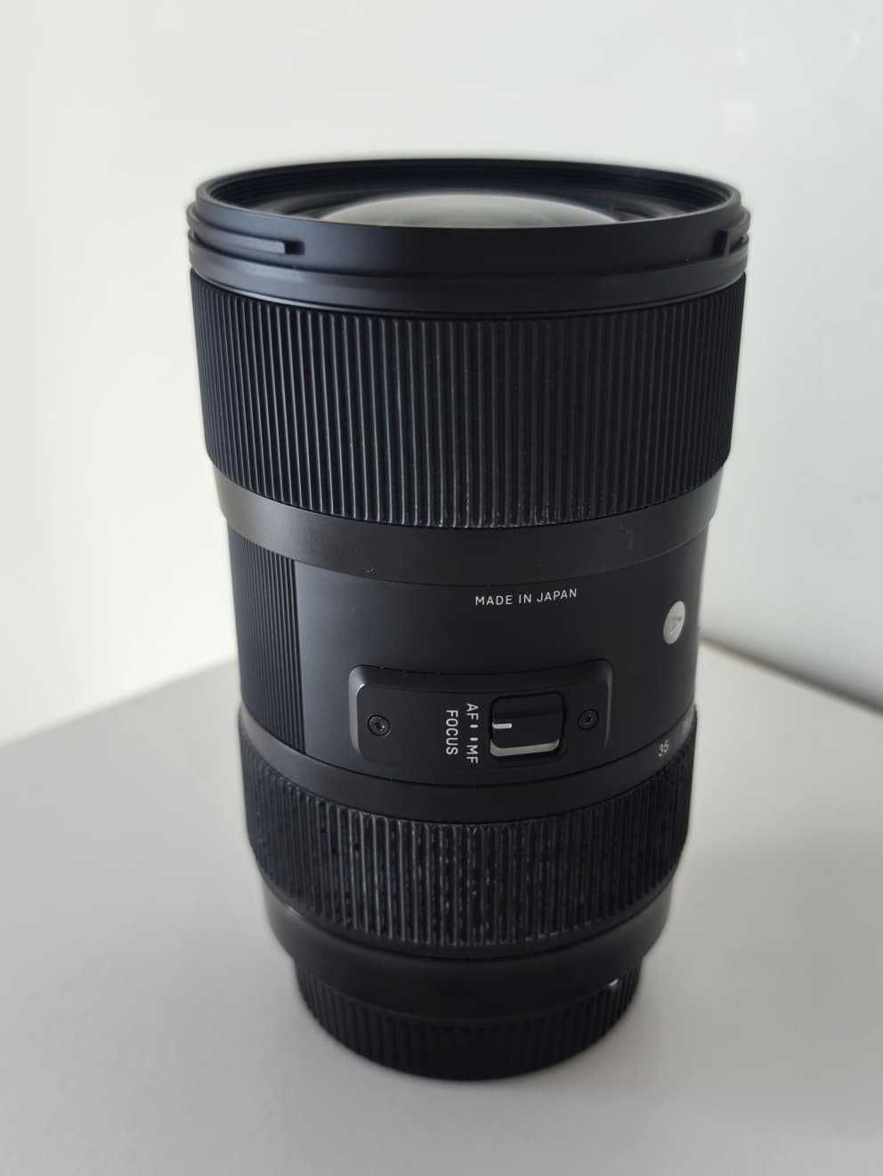 Sigma Art 18-35 1.8 na caixa em estado como NOVA-Canon