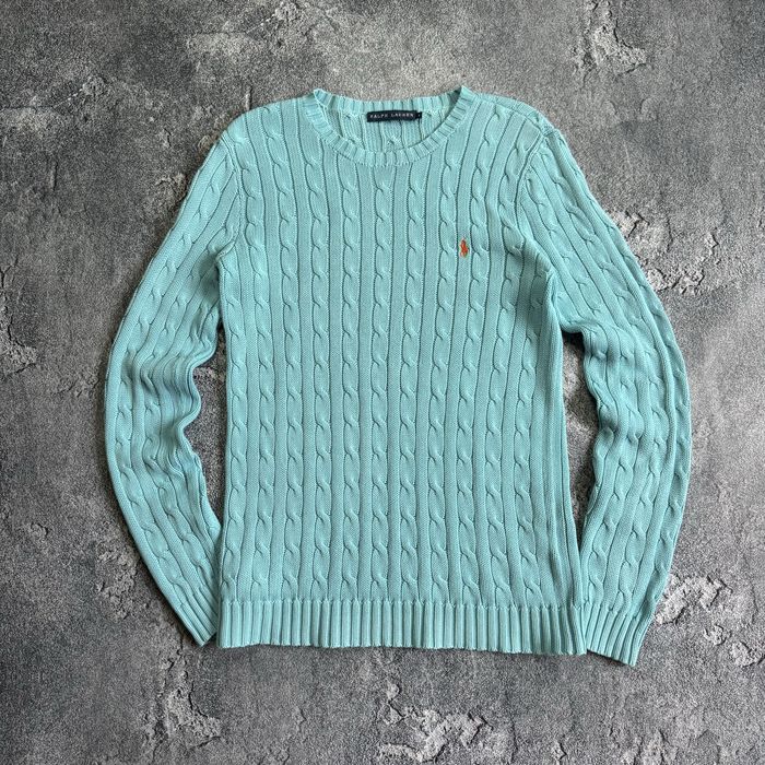 Жіночий светр від polo ralph lauren у бірюзовому кольору, ральф світер
