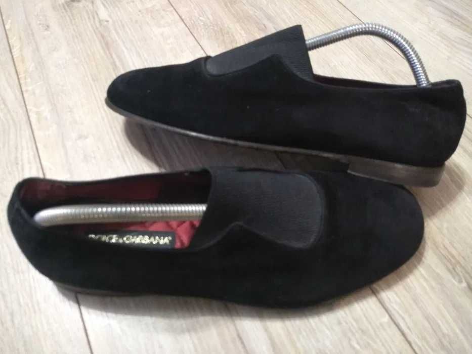 Dolce Gabbana Loafers Slip Velvet 7,5 super buty D&G około 40/41