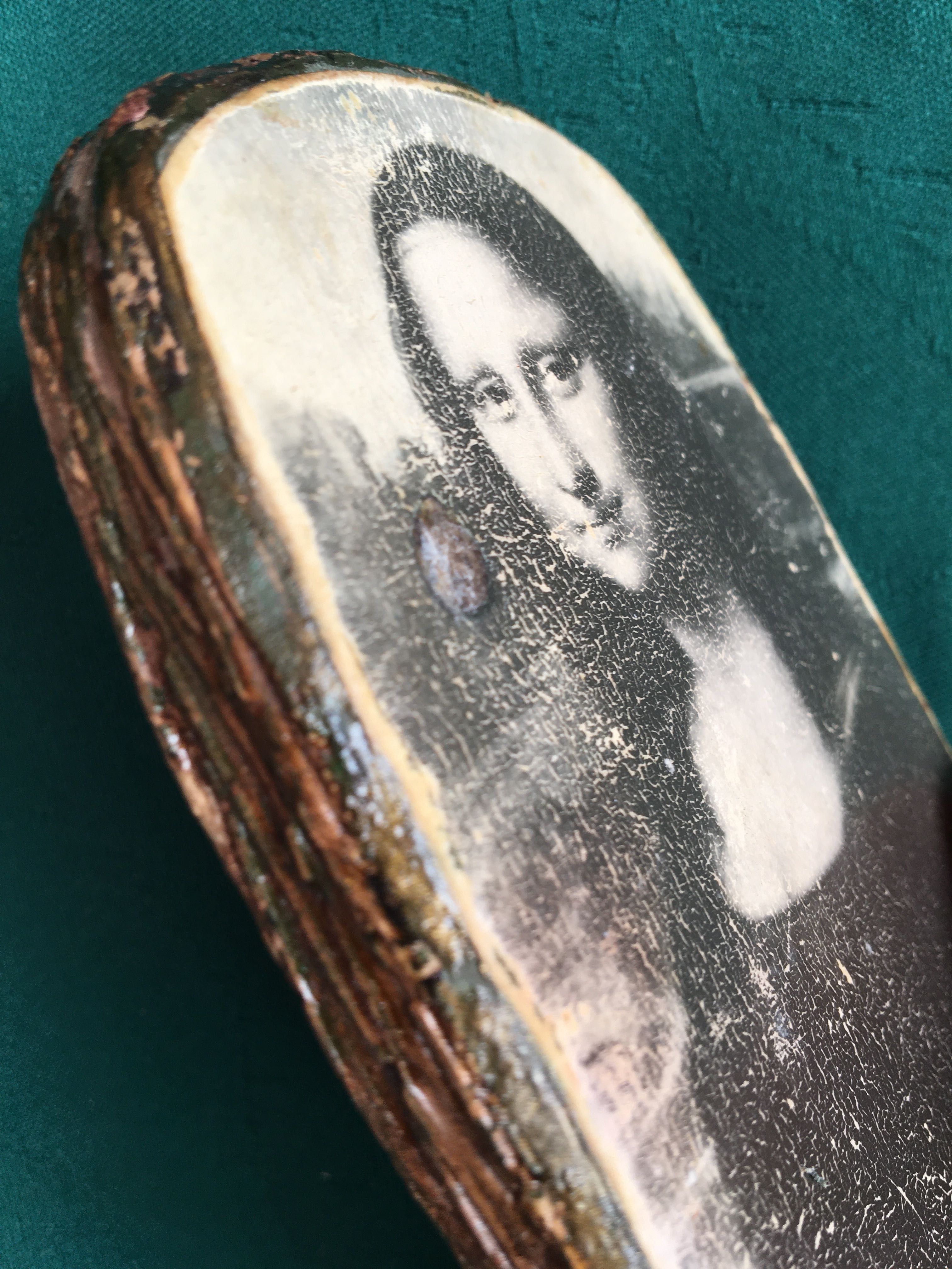 Mona Lisa, decoupage na gipsie, wys 12 cm