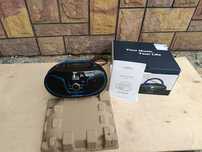LONPOO Przenośny odtwarzacz CD Boombox z Bluetooth, radiem FM i wejści