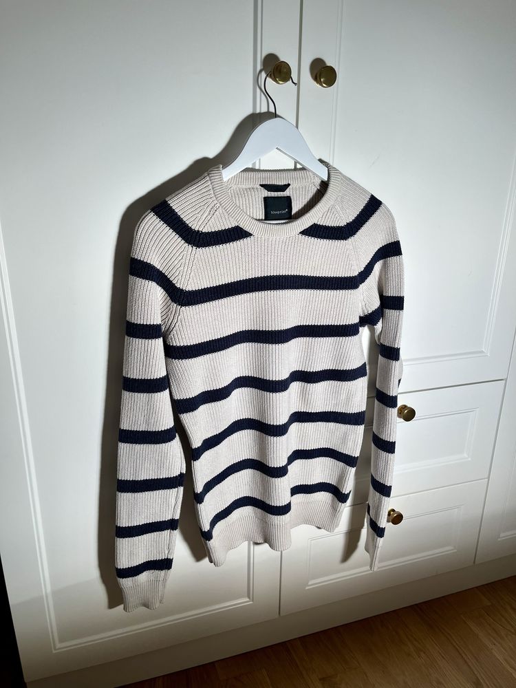 Sweter Blueprint rozm S, 100% bawełna, ciepły, gruby splot wygodny