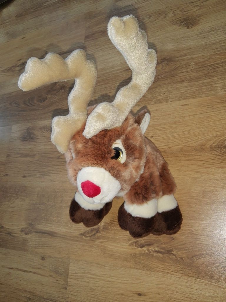 Renifer zabawka z Laponii prezent duży świąteczny przytulanka maskotka