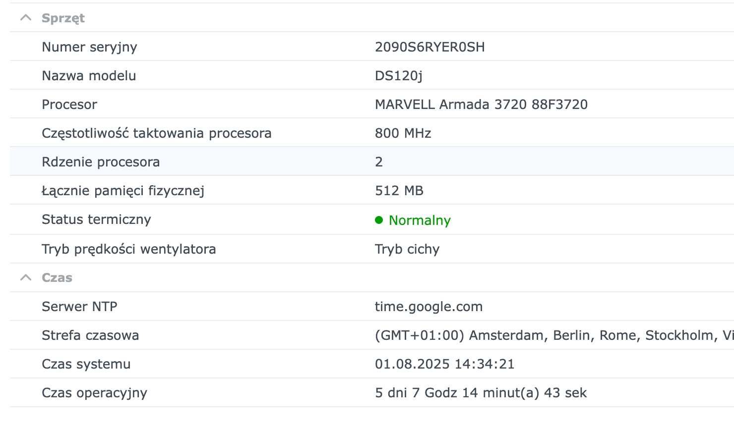 Synology NAS DS120j +WD 2TB jak nówka stan idealny
