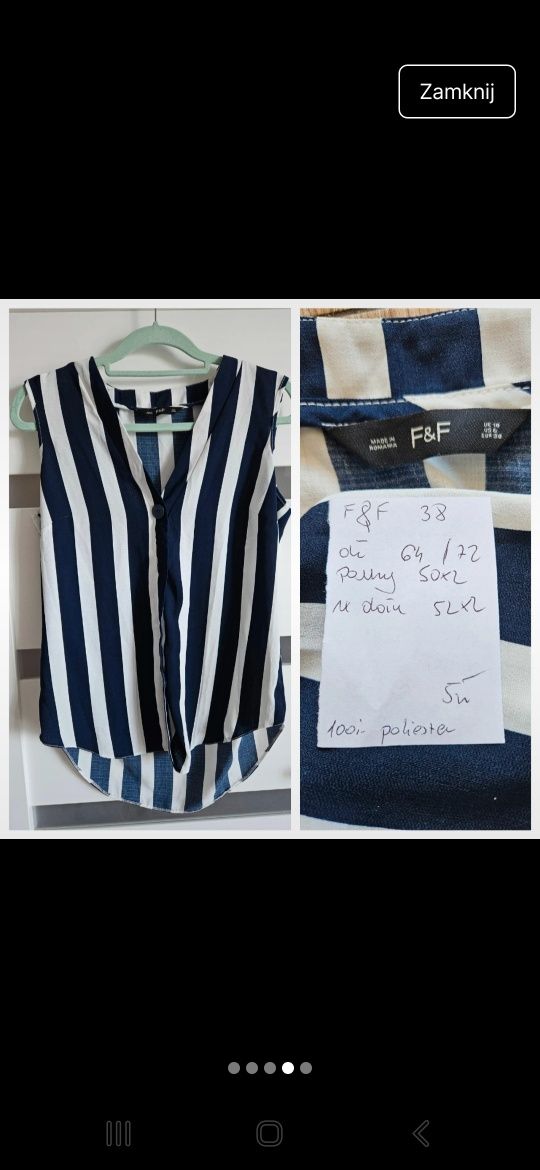 F&f bluzka paski 38
