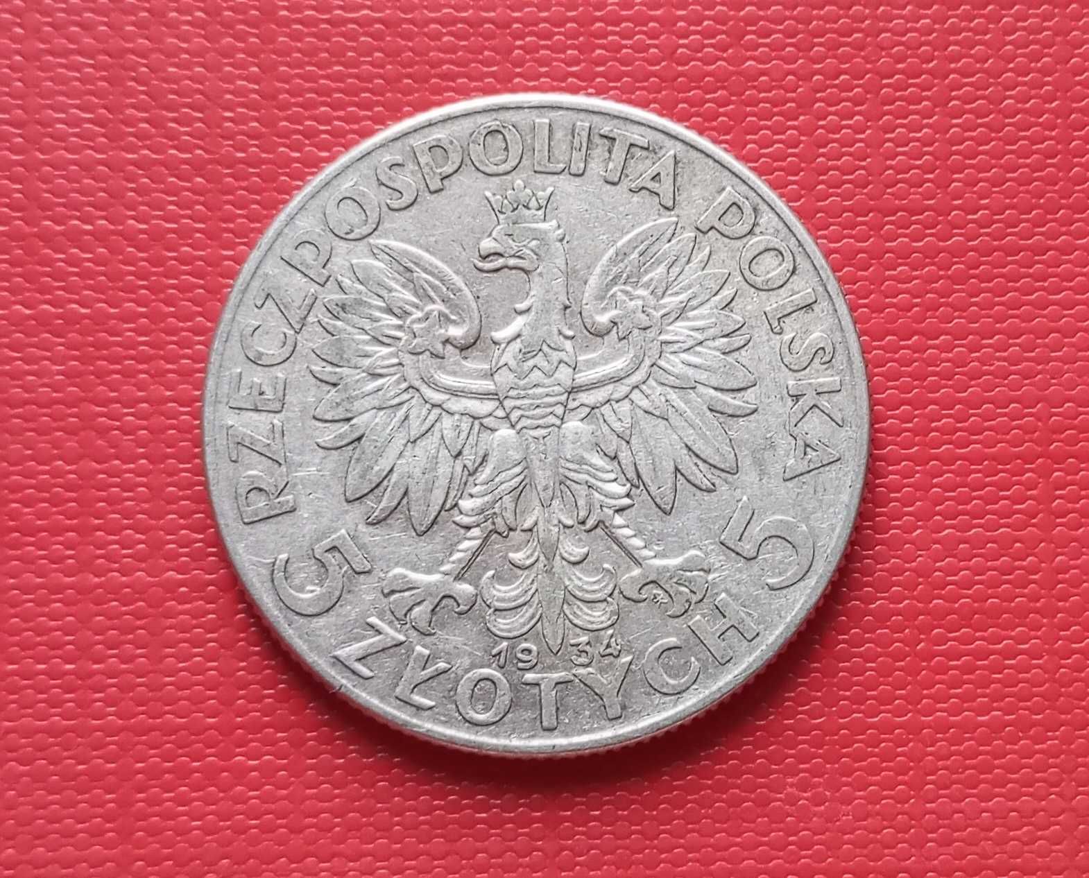 5  zł 1934  - Głowa Kobiety   - srebro