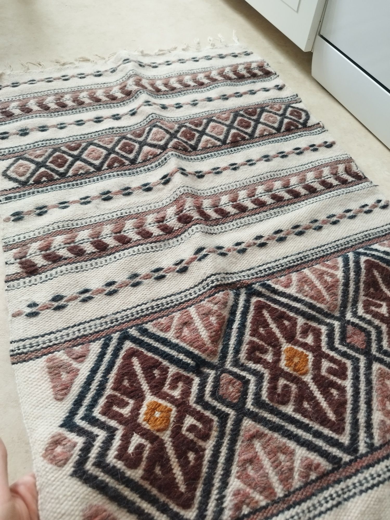 Dywan chodnik dywanik wełniany Boho Aztec