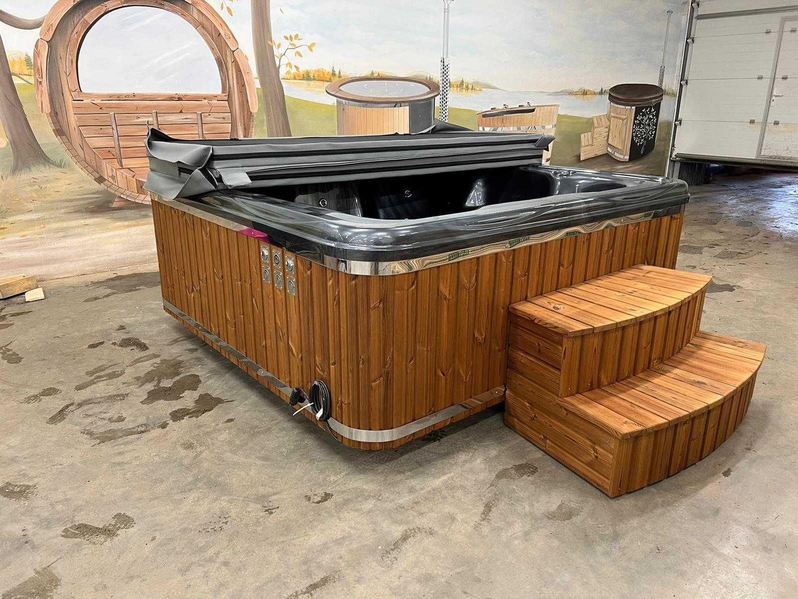 Kwadratowa Balia Akryl 245x245 Jacuzzi Spa Ogrodowe Mega Bania