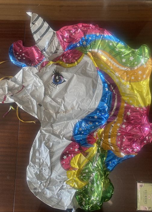 Balony na hel jednorożec cyfra 4 cztery