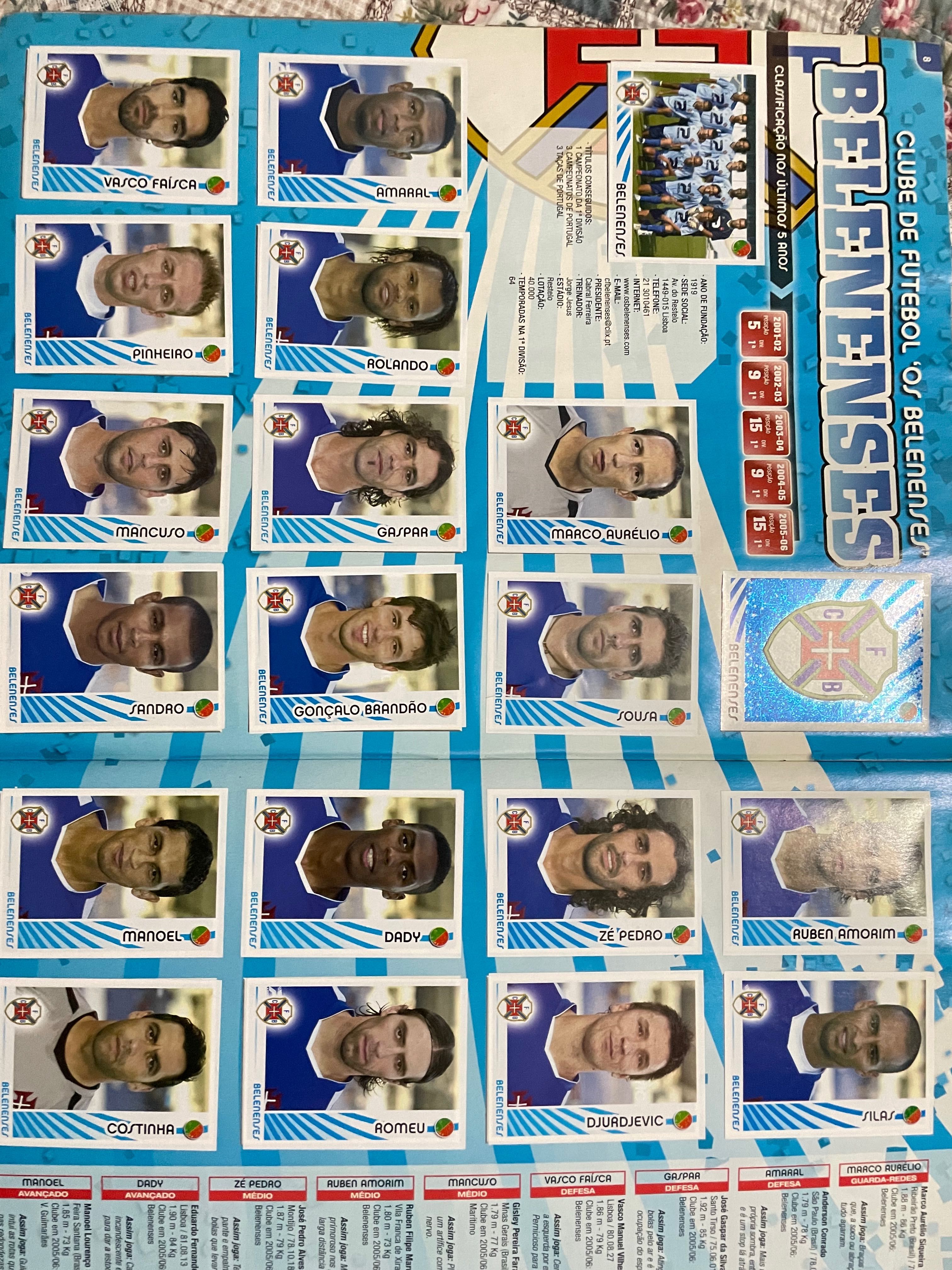 Caderneta Panini completa 2006/07