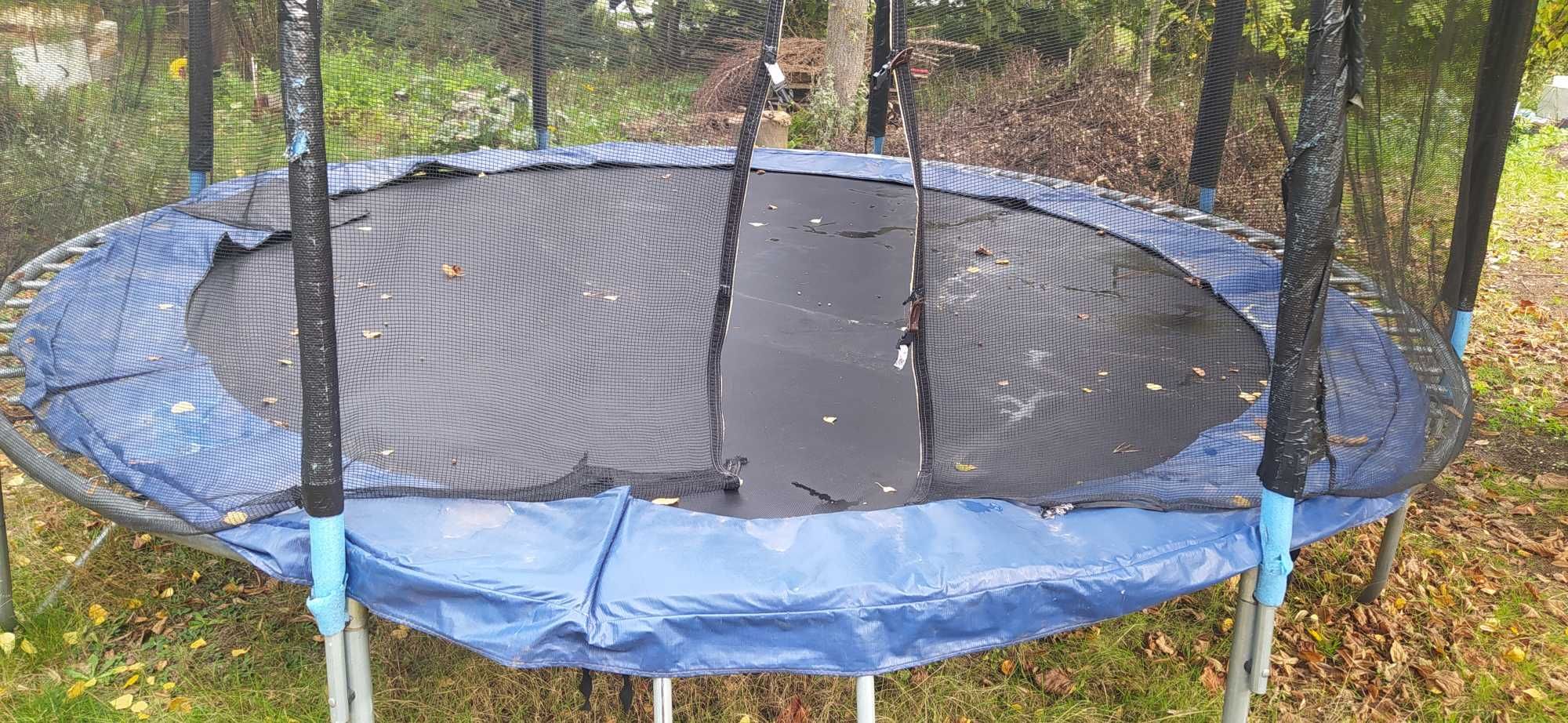 Trampolina z siatką i drabinką, średnica 360 cm