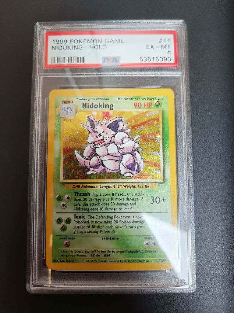 Nidoking Base Set PSA 6 karta Pokemon TCG