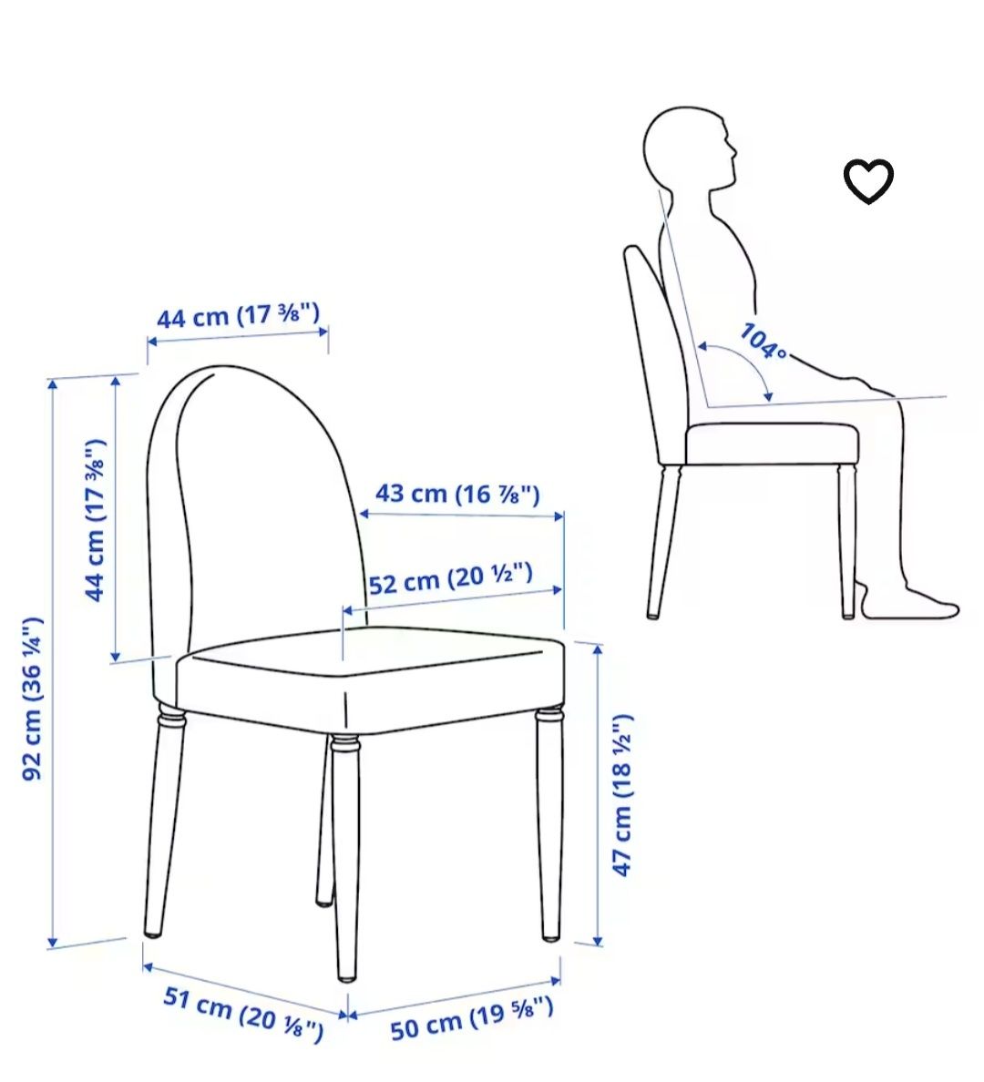 Krzesla Ikea Danderyd 4 szt