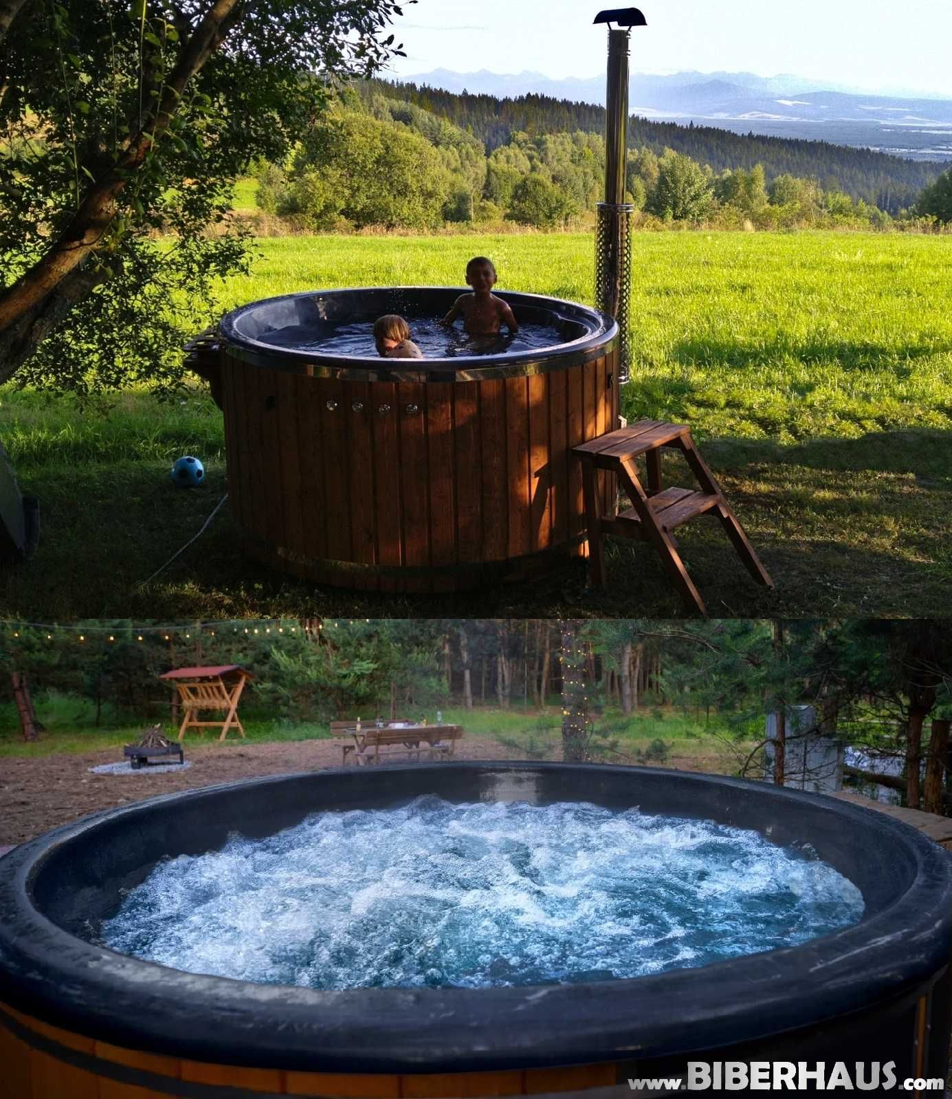 BALIA Ogrodowa Jacuzzi 200 cm PIEC WEWNĘTRZNY AKRYL -8 osobowe 18 DYSZ