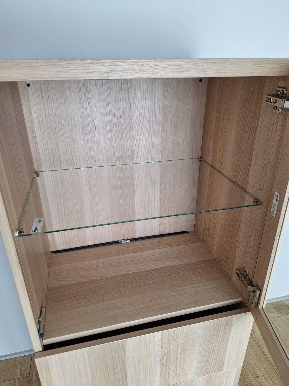 meble modułowe IKEA Besta dąb bejcowany na biało 60x40x128 cm