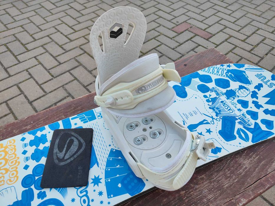 Deska snowboardowa 133 Stuf Conquest wiązania F2 Snowboard 133