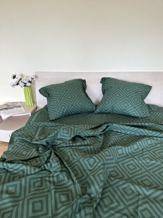 Стильна постільна білизна в ромб, бязь голд