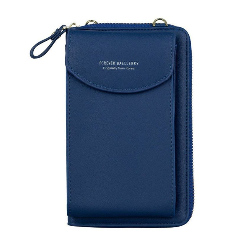Жіночий гаманець,Синий кошелек клатч под телефон.