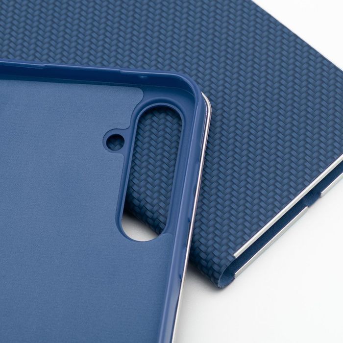 Kabura LUNA Book Carbon do SAMSUNG S25 Edge niebieski