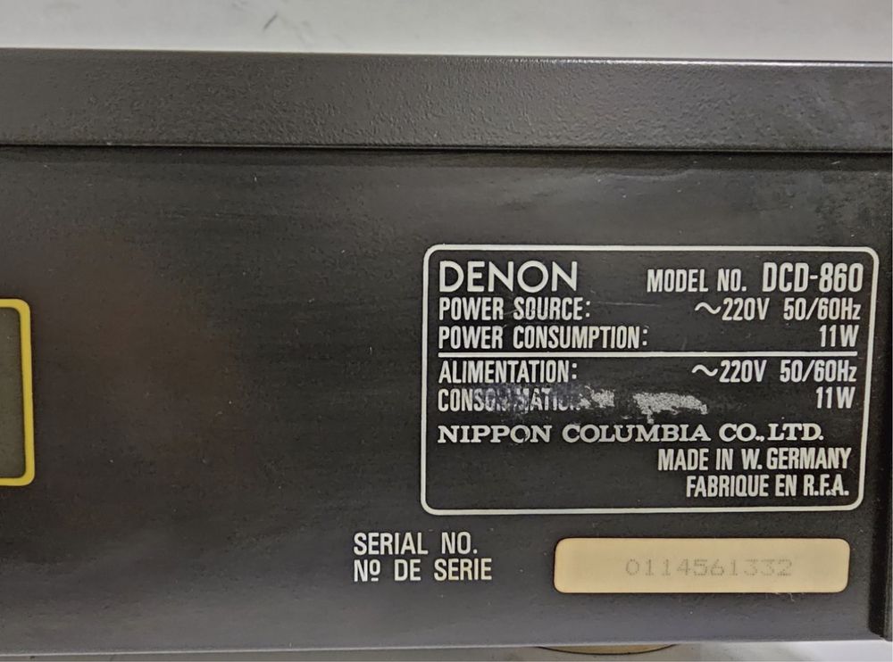 Odtwarzacz CD Denon DCD-860. Made in Germany