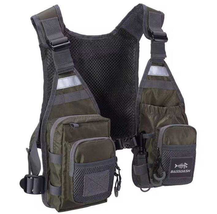 Kamizelka wędkarska Bassdash uniwersalna, do brodzenia , super lekka
