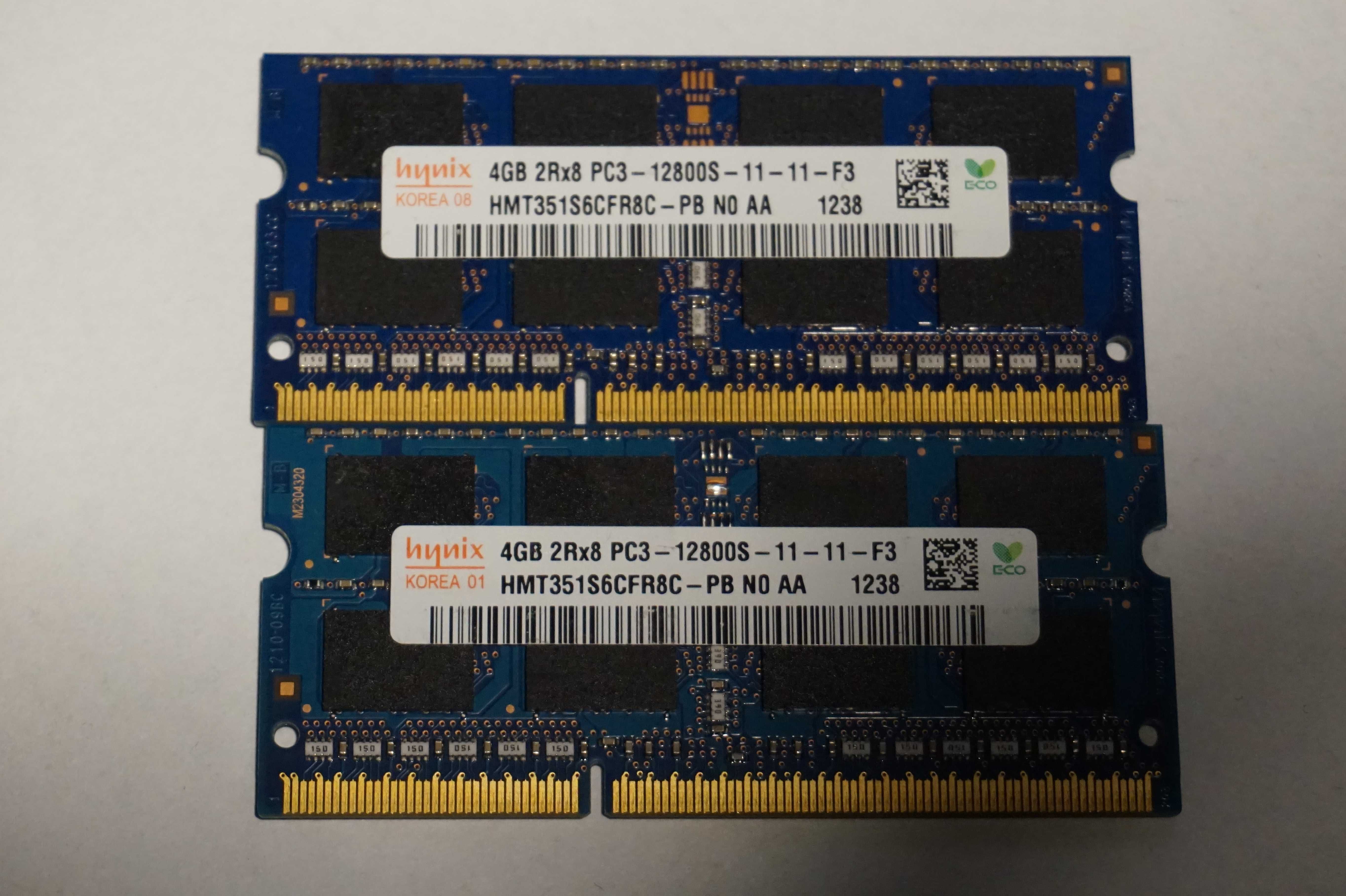 Pamięć ram ddr3 pc3 2x 4GB 1600MHz laptop Hynix HMT351S6CFR8C-PB 8gb