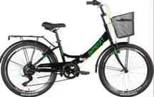 Складной велосипед с корзиной FORMULA SMART VBR 24" (хаки)
