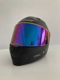 Capacete LS2 Vector II Tam. S Preto Matte + Viseira LS2 Rainbow