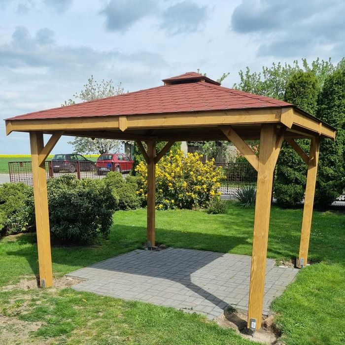 Altana ogrodowa MALTA 3x3, wiata, pergola, zadaszenie, słupy 12x12