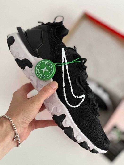 Мужские кроссовки Nike React Vision Black-White Premium. 40-45