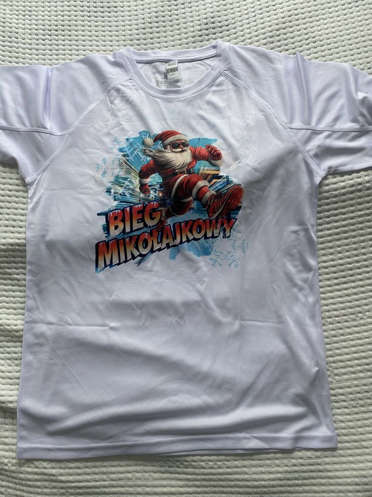 Nowa koszulka sportowa biegowa Bieg mikołajkowy rozmiar M + gratis!