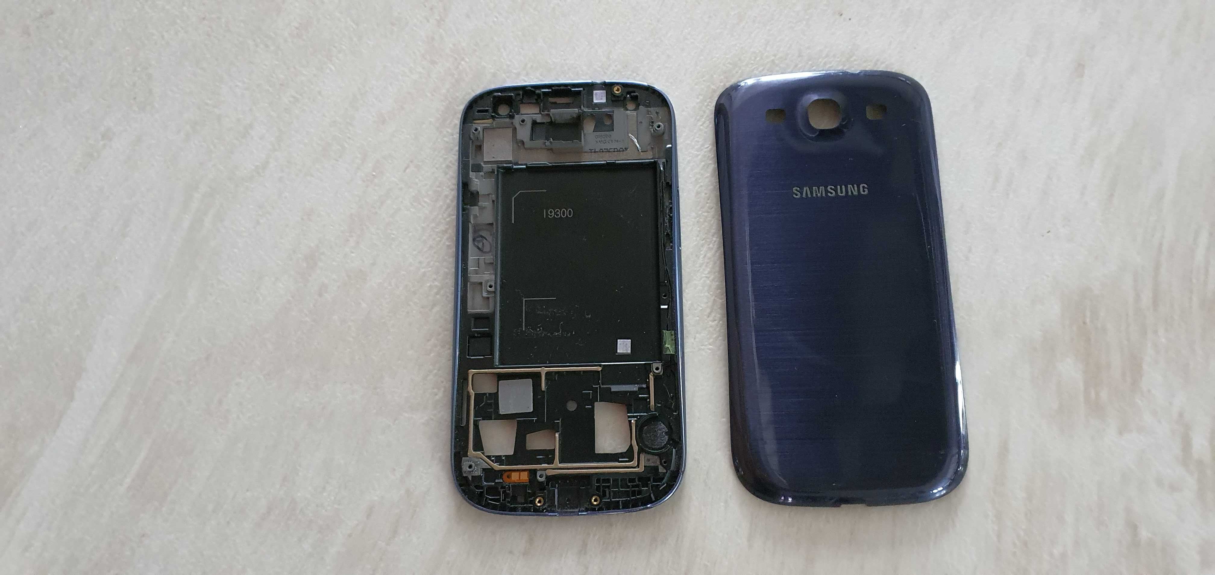 RAMKA LCD Klapka Telefon SAMSUNG Galaxy S3 I9300 Niebieska Oryginał