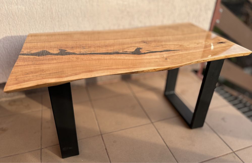 Ława stolik stół kawowy czereśnia żywica epoksydowa Handmade loft