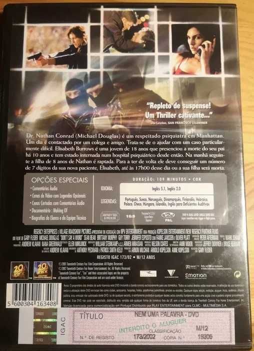 DVD "Nem Uma Palavra"